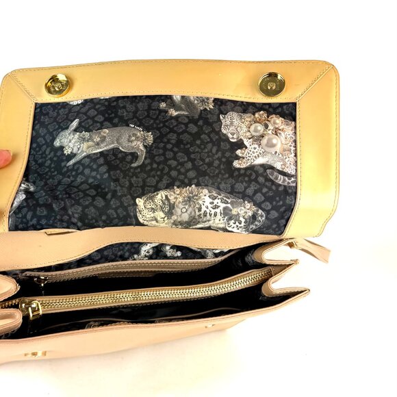 Ted Baker Bow Detail Nude Leather Satchel Handbag , Top Handle - Picture 10 of 12